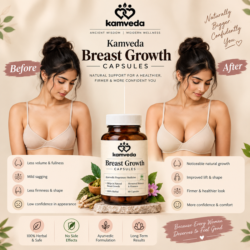 Kamveda Curva+ Women's Wellness Capsules | For Fuller-Looking Curves