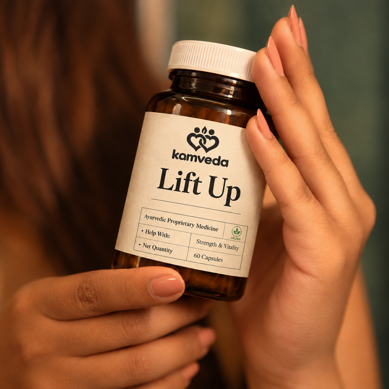 Kamveda Lift Up Capsules for Men | Ayurvedic Energy, Stamina & Vitality Support