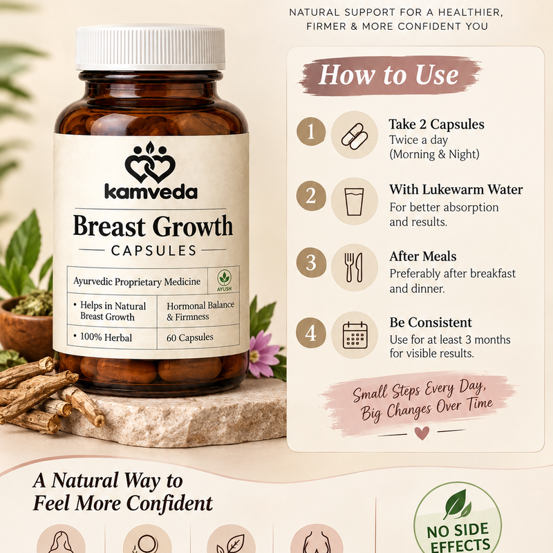 Kamveda Curva+ Women's Wellness Capsules | For Fuller-Looking Curves