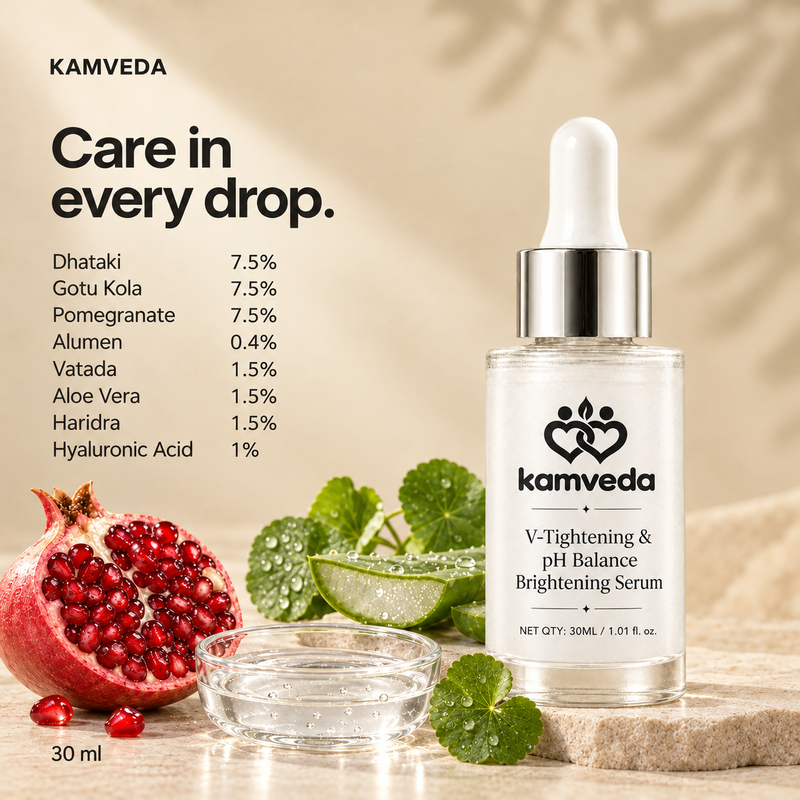 Kamveda V-Tightening & pH Balance Serum for Women | Firming Intimate Care