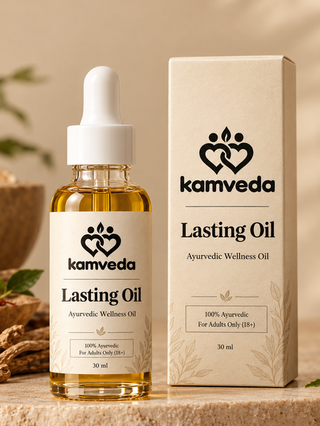 Kamveda Long Lasting Massage Oil for Men | Intimate Wellness & Confidence