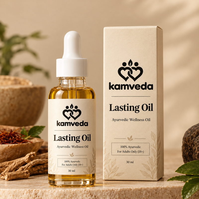 Kamveda Long Lasting Massage Oil for Men | Intimate Wellness & Confidence