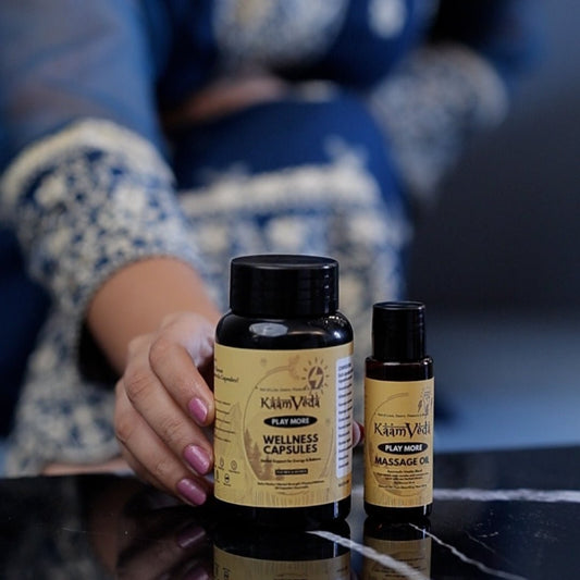 KaamVeda Power Combo for Men (Ayurvedic Oil & Capsule for Stamina & Performance) - KaamVeda