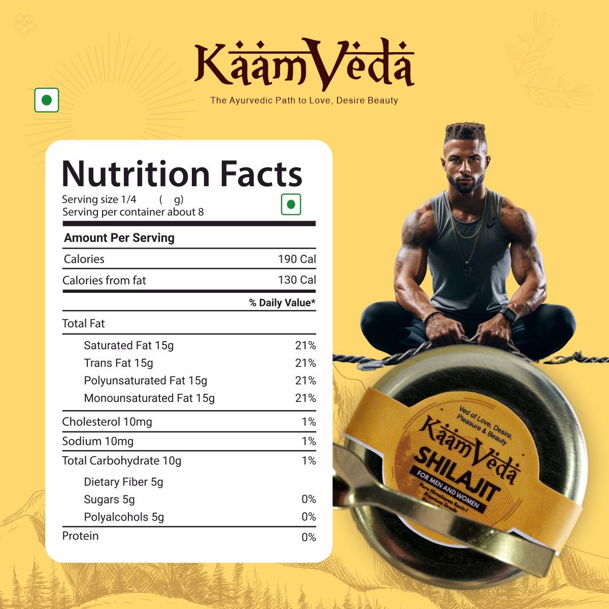 Kaamveda Pure Men Shilajit Resin - KaamVeda